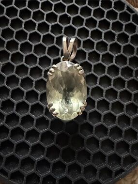 Green Amethyst Sterling Silver  Pendant